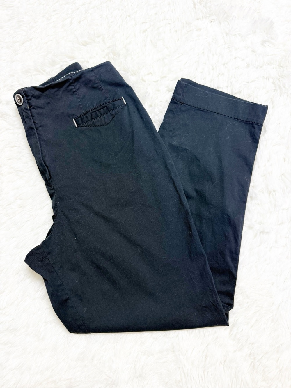 Maeve Anthropologie Slim Ankle Chino Pants Very Dark Navy Size 8